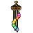 占い師の虹色吊りランプ