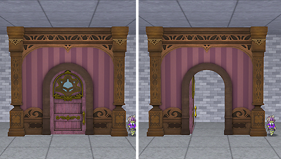 精霊大臣の屋敷の扉付壁[FP] 