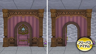 精霊大臣の屋敷の扉付壁[FP] 